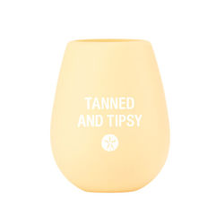 WINE GLASSES: S - SILICONE WINE GLASS - TANNED AND TIPSY - 130697**