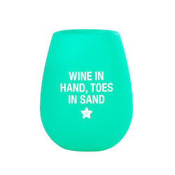 WINE GLASSES: S - SILICONE WINE GLASS - WINE IN HAND - 129146**