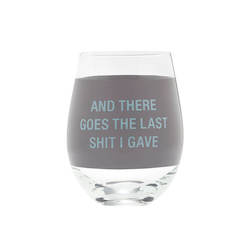 WINE GLASSES: 7B - HAND PAINTED WINE GLASS - LAST SHIT - 115543**