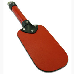 Wild Hide Leather: WILD - PADDLE - Red-Black Oval Paddle - 532-1