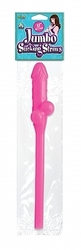 Straws: 2D - JUMBO STRAWS 11" - Hot Pink - 99777P