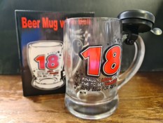 Mugs: 2D - BEER MUG WITH BELL - 18 Finally Legal - BMB18