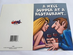 Cards - Greeting: 8B - GCARD - A NICE SUPPER AT A RESTAURANT... - 1406