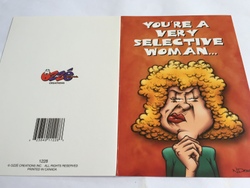 Cards - Greeting: 8B - GCARD - YOU'RE A VERY SELECTIVE WOMAN ..... - 1228