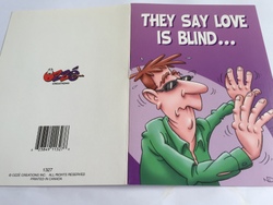 Cards - Greeting: 8B - GCARD - THEY SAY THAT LOVE IS BLIND... - 1327