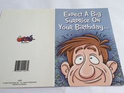 Cards - Greeting: 8B - GCARD - EXPECT A BIG SURPISE ON YOUR BIRTHDAY ... - 1297