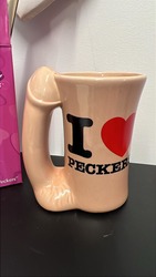 🥂 Sips & Giggles – Drinkware With Attitude: 8A - PECKER MUG - I LOVE PECKERS - PD7911**LAST ONES