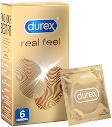 Condoms: 8A - DUREX - REAL FEEL NON LATEX 6 - DX-RF-6**