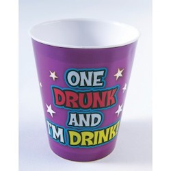 Gift Ideas: 4B - SHOT GLASS - ONE DRUNK AND I'M DRINK - 745**