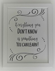 SMALL MOTIVATIONAL WORD ART: SM - EVERYTHING YOU DON'T KNOW....