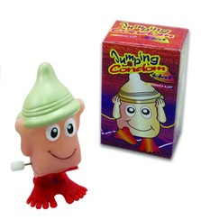 Wind Up Toys: 5B - WIND UP JUMPING CONDOM HAT X 12 - 99359X12