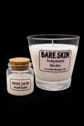 🔥 SKIN & FLAME – Coconut Wax Massage Candles: Bare Skin - Coconut Wax Massage Candle - Tester **