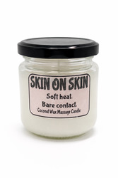 🔥 SKIN & FLAME – Coconut Wax Massage Candles: 🤍 Skin on Skin - Coconut Wax Massage Candle - 120ml**
