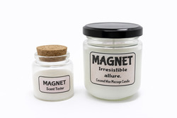 🔥 SKIN & FLAME – Coconut Wax Massage Candles: 🖤 Magnet - Coconut Wax Massage Candle - Tester**