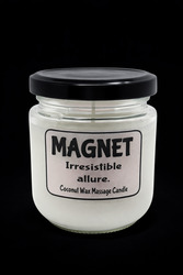 🔥 SKIN & FLAME – Coconut Wax Massage Candles: 🖤 Magnet - Coconut Wax Massage Candle - 120ML**