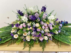 💜 Casket Displays 💜: 🕊️ Lavender Serenity Casket Display