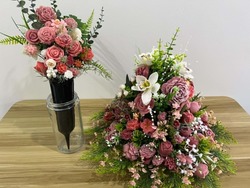 🕊️ Memorial Spike Arrangements 🕊️: 🌸 Dusky Rose Memorial Spike Arrangement 🌸