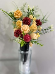 🕊️ Memorial Spike Arrangements 🕊️: 💜 Golden Memorial Spike Arrangement 💜