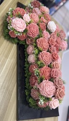 💜 Casket Displays 💜: 🌸 Blush Remembrance CROSS Display