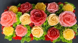 🕊️ Memorial Arrangements 🕊️: 🌸Pink and Golden Blooms  - SJ-SMD-09** 🌸