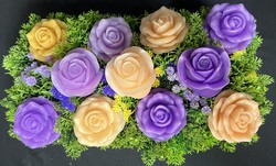 🕊️ Memorial Arrangements 🕊️: 🌸Lavender and Golden Roses  - SJ-SMD-10** 🌸