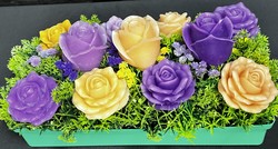 🕊️ Memorial Arrangements 🕊️: 🌸Lavender and Golden Roses  - SJ-SMD-10** 🌸