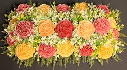 🕊️ Memorial Arrangements 🕊️: 🌸Golden Rose Tribute - SJ-LGMD-01** 🌸