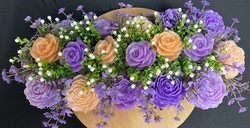 🕊️ Memorial Arrangements 🕊️: 🌸Lavender and Apricot Garden - SJ-LGMD-02** 🌸