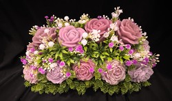 🕊️ Memorial Arrangements 🕊️: 🌸Mauve Rose and Peony Garden - SJ-MEDMD-01** 🌸
