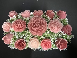 🕊️ Memorial Arrangements 🕊️: 🌸Dusty Rose and Burgundy Garden - SJ-MEDMD-05** 🌸