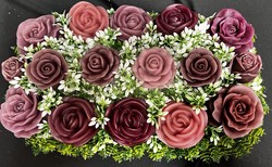 🕊️ Memorial Arrangements 🕊️: 🌸Wine and Mauve Rose Garden - SJ-MEDMD-07** 🌸