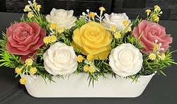 🕊️ Memorial Graveside Arrangements 🕊️: 🌸 Sunshine Roses - Footprint Arrangement - SJ-FP-03🌸