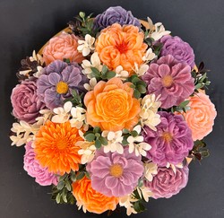 Our Hire Collection: 🌸 APRICOT AND LAVENDER GARDEN BOWL DISPLAY 🌸