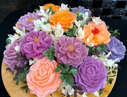 Our Hire Collection: 🌸 APRICOT AND LAVENDER GARDEN BOWL DISPLAY 🌸